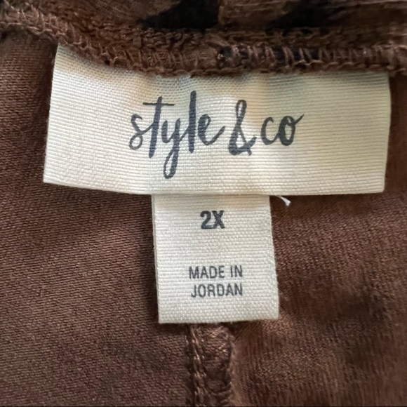 Style & Co Plus Size Basic Printed Leopard Leggings Size XXL - Picture 6 of 9